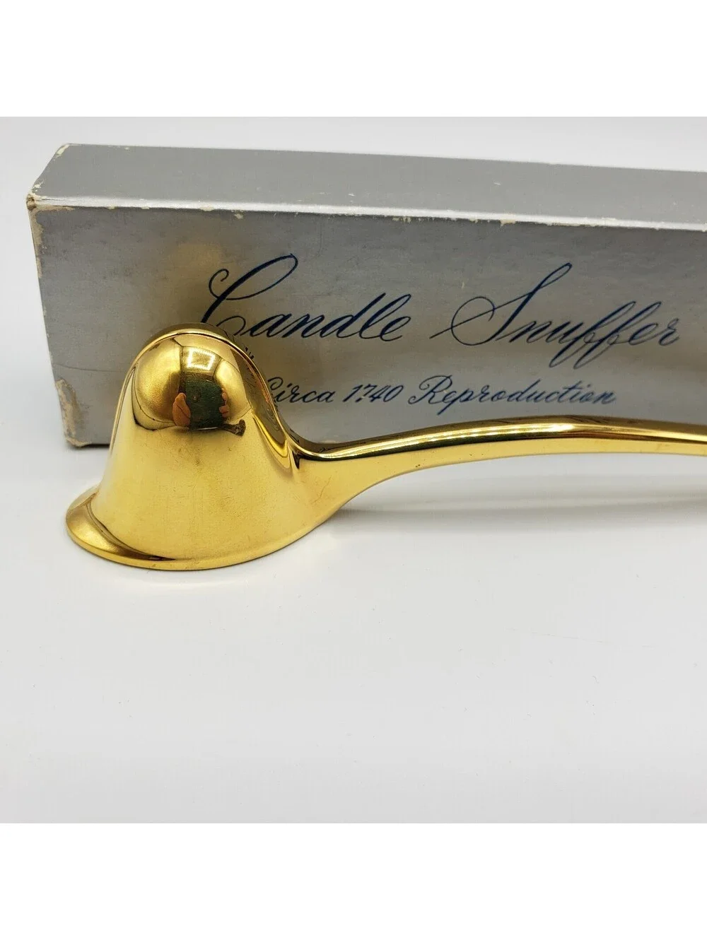 Vintage Gerity Candle Snuffer 24K Gold Plated in Box with Protective Cloth Bag